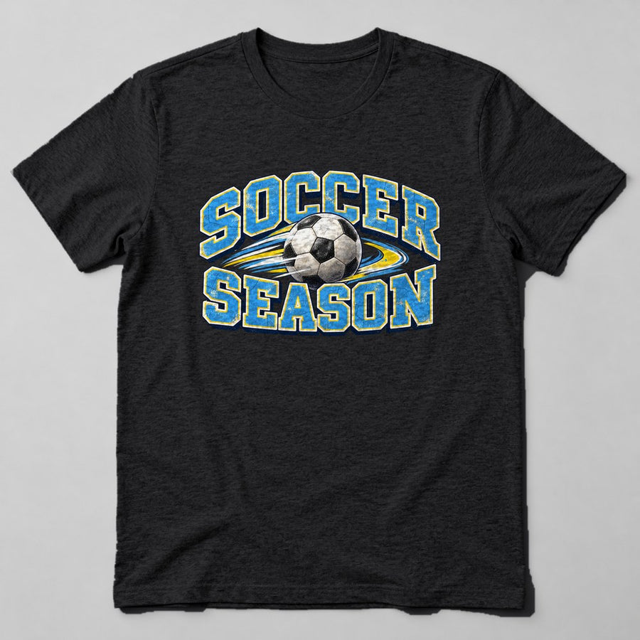 Soccer Season T-Shirt in Black
