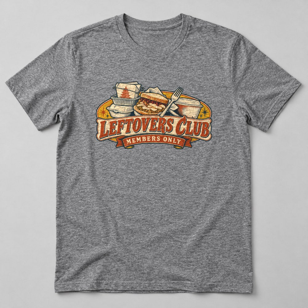 Leftovers Club Members Only T-Shirt in Heather Grey