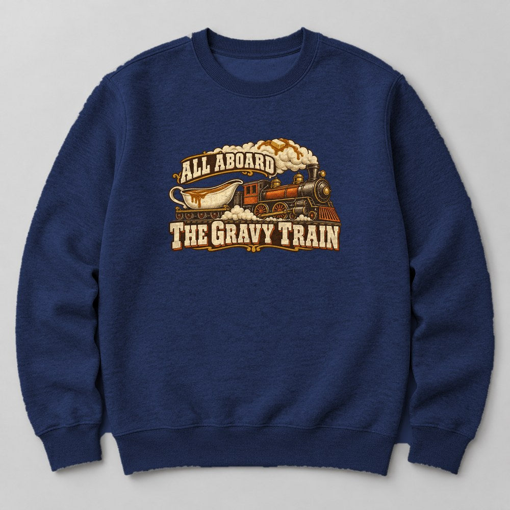All Aboard the Gravy Train Sweatshirt in Navy
