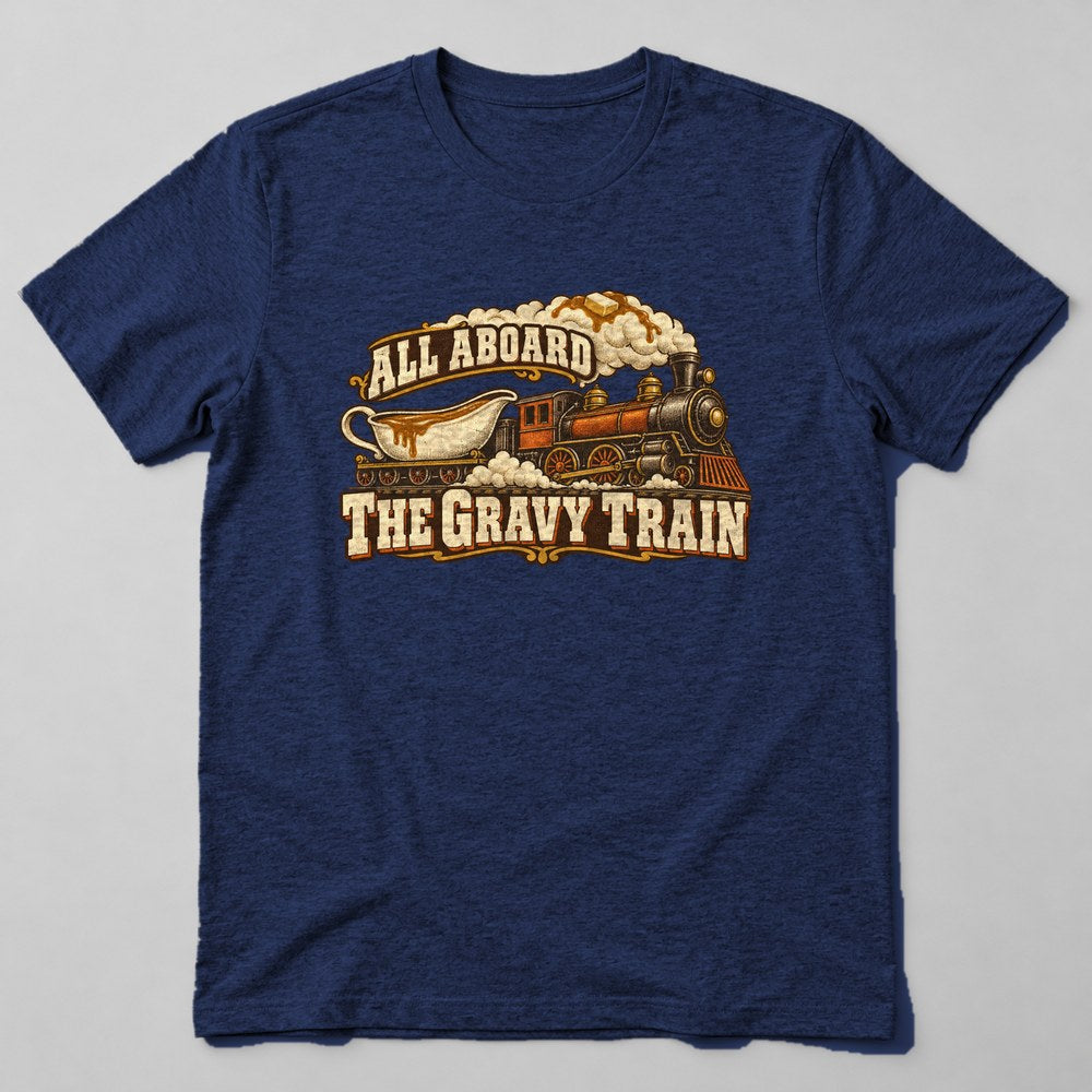All Aboard the Gravy Train T-Shirt in Navy