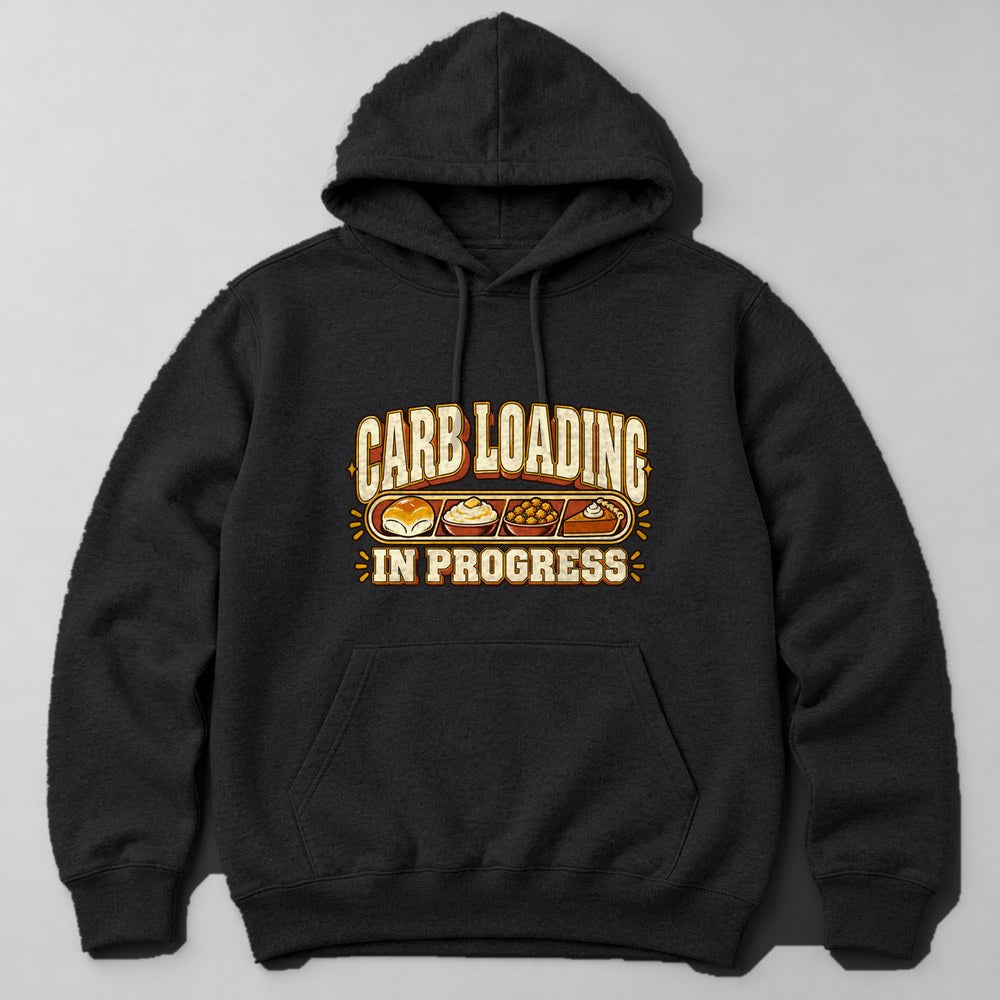 Carb Loading in Progress Hoodie in Black