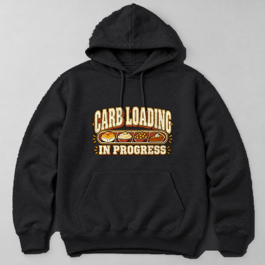 Carb Loading in Progress Hoodie in Black