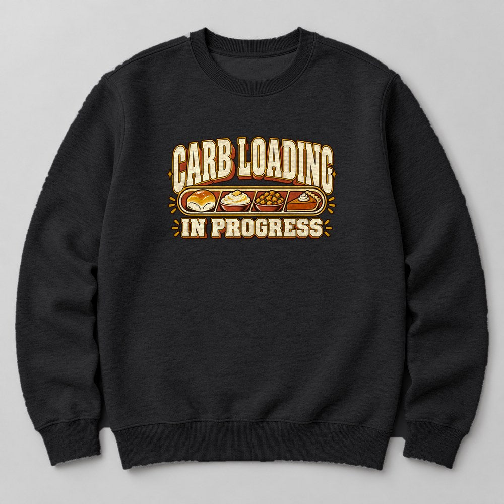Carb Loading in Progress Sweatshirt in Black