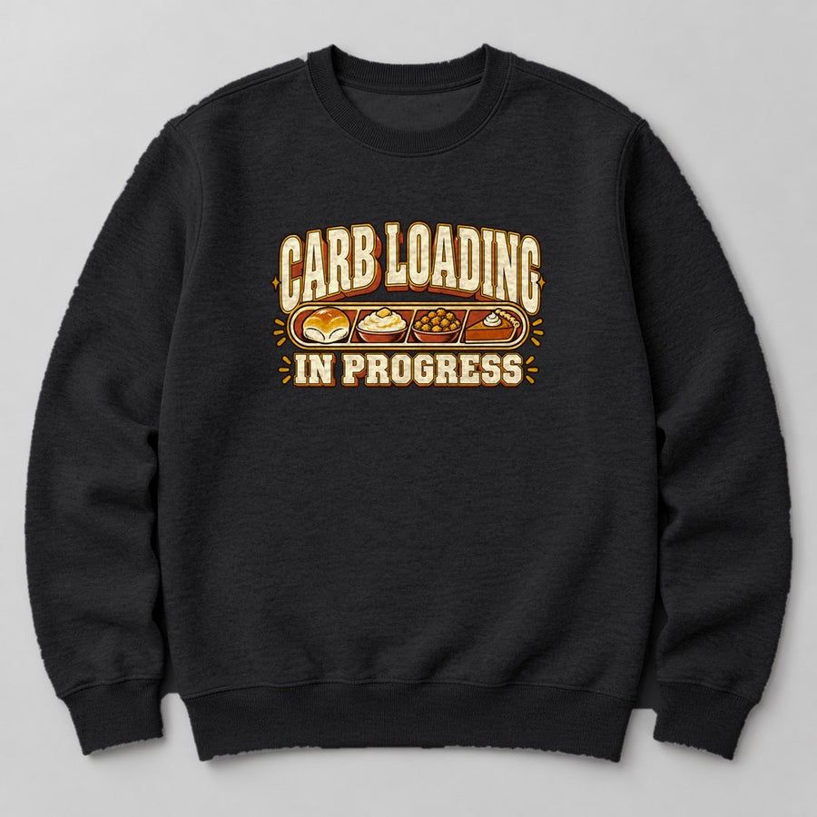 Carb Loading in Progress Sweatshirt in Black