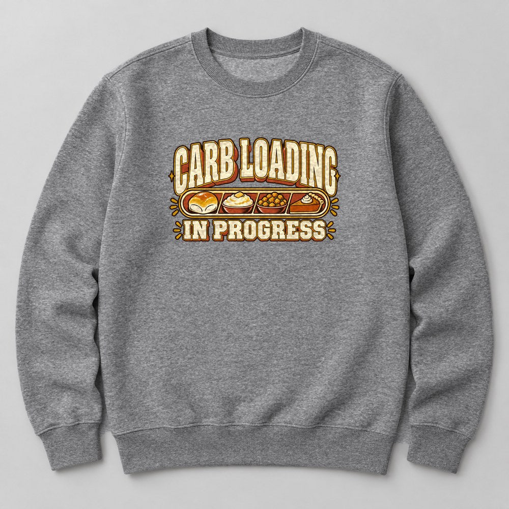 Carb Loading in Progress Sweatshirt in Heather Grey
