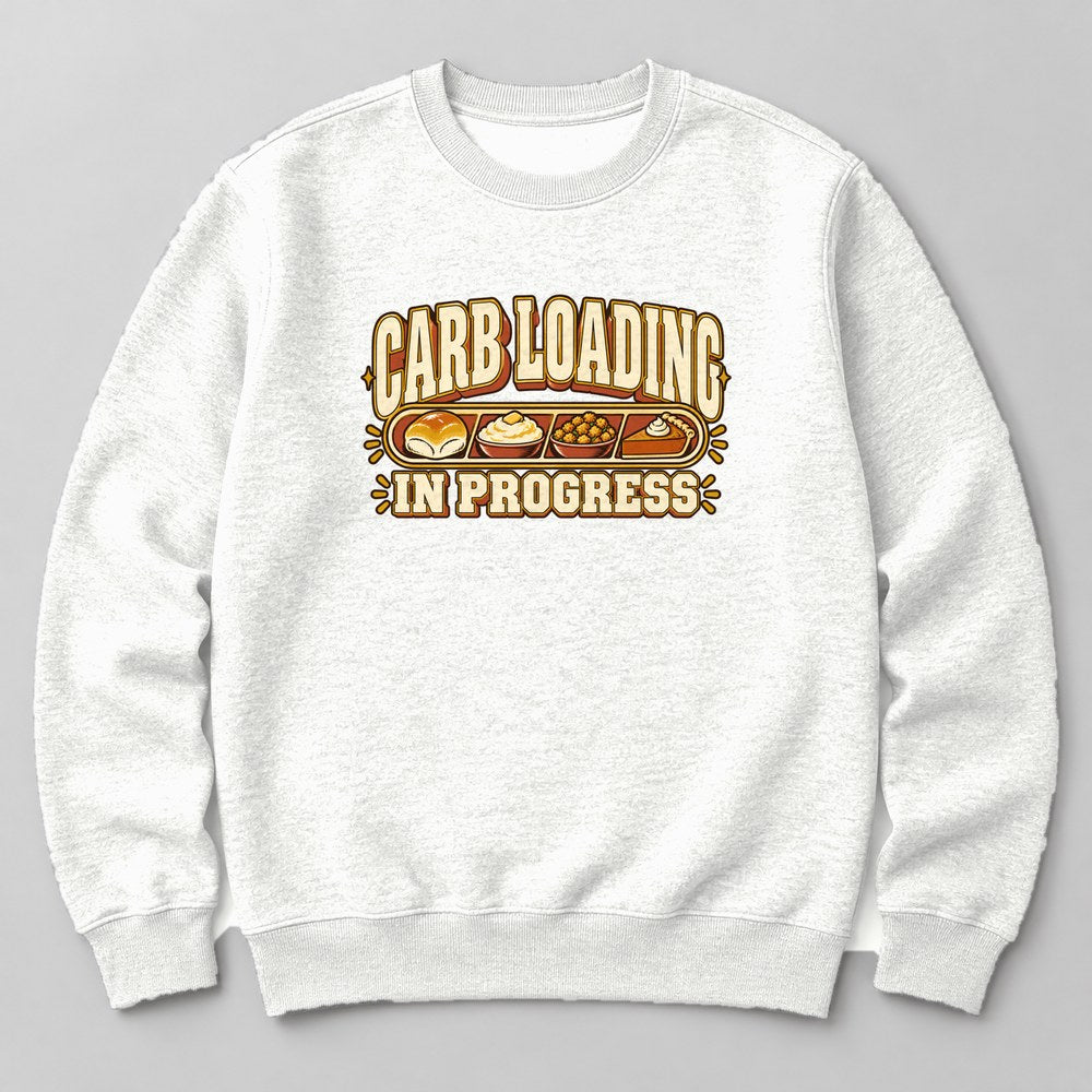 Carb Loading in Progress Sweatshirt in White