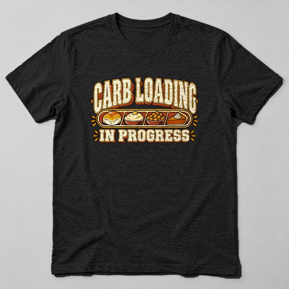 Carb Loading in Progress T-Shirt in Black