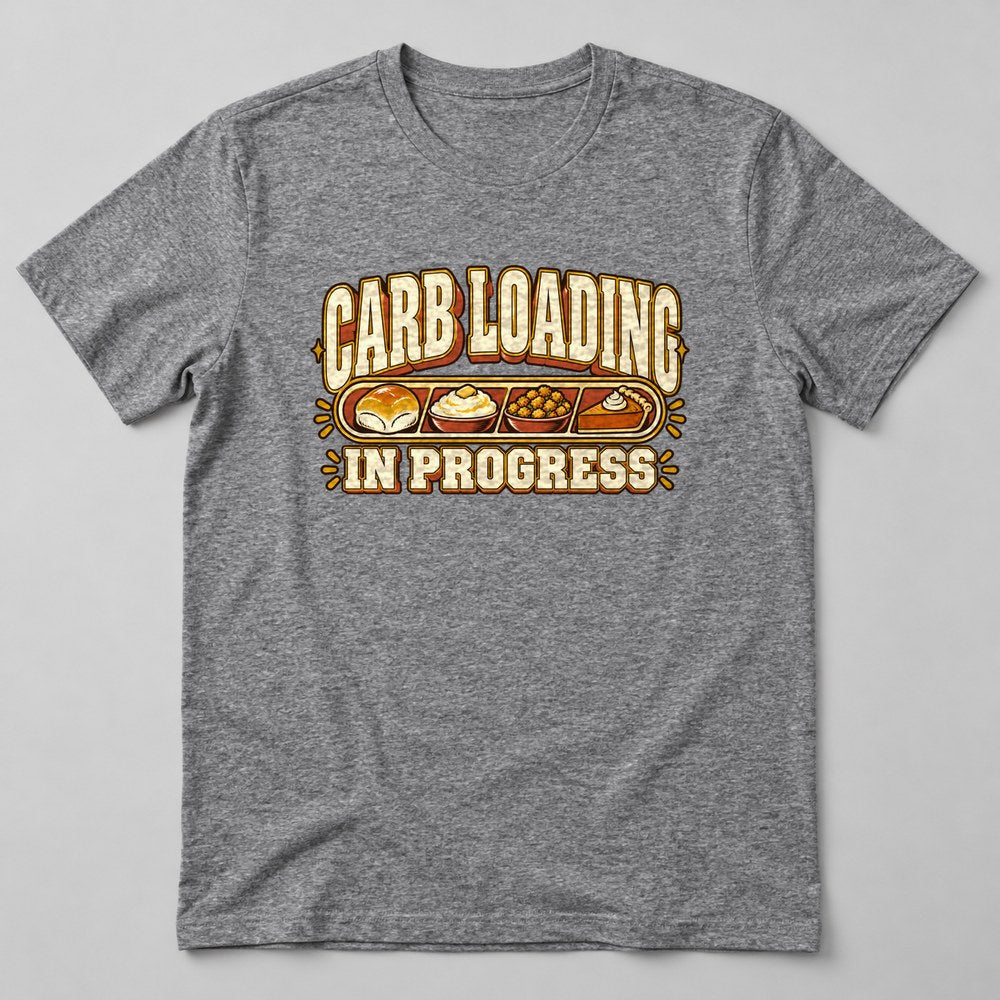 Carb Loading in Progress T-Shirt in Heather Grey