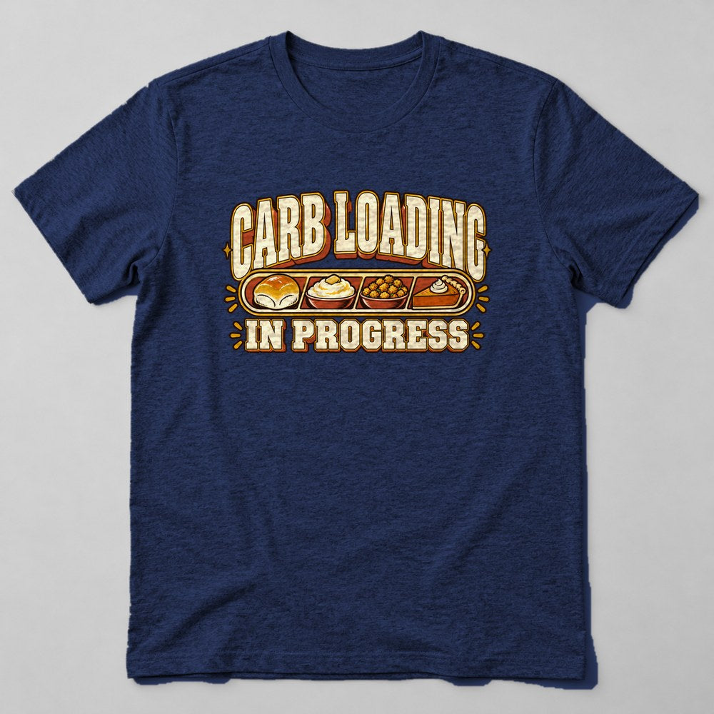 Carb Loading in Progress T-Shirt in Navy