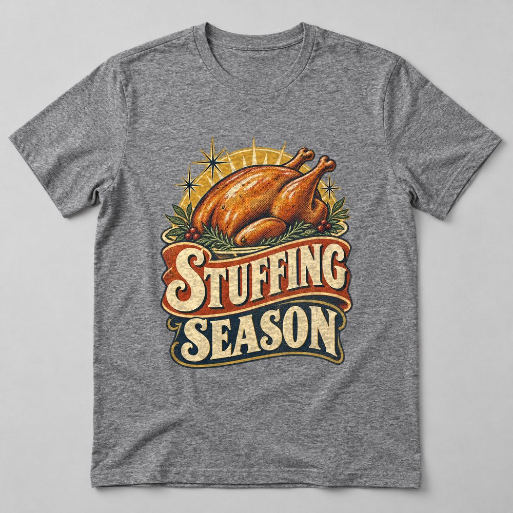 Stuffing Season T-Shirt in Heather Grey