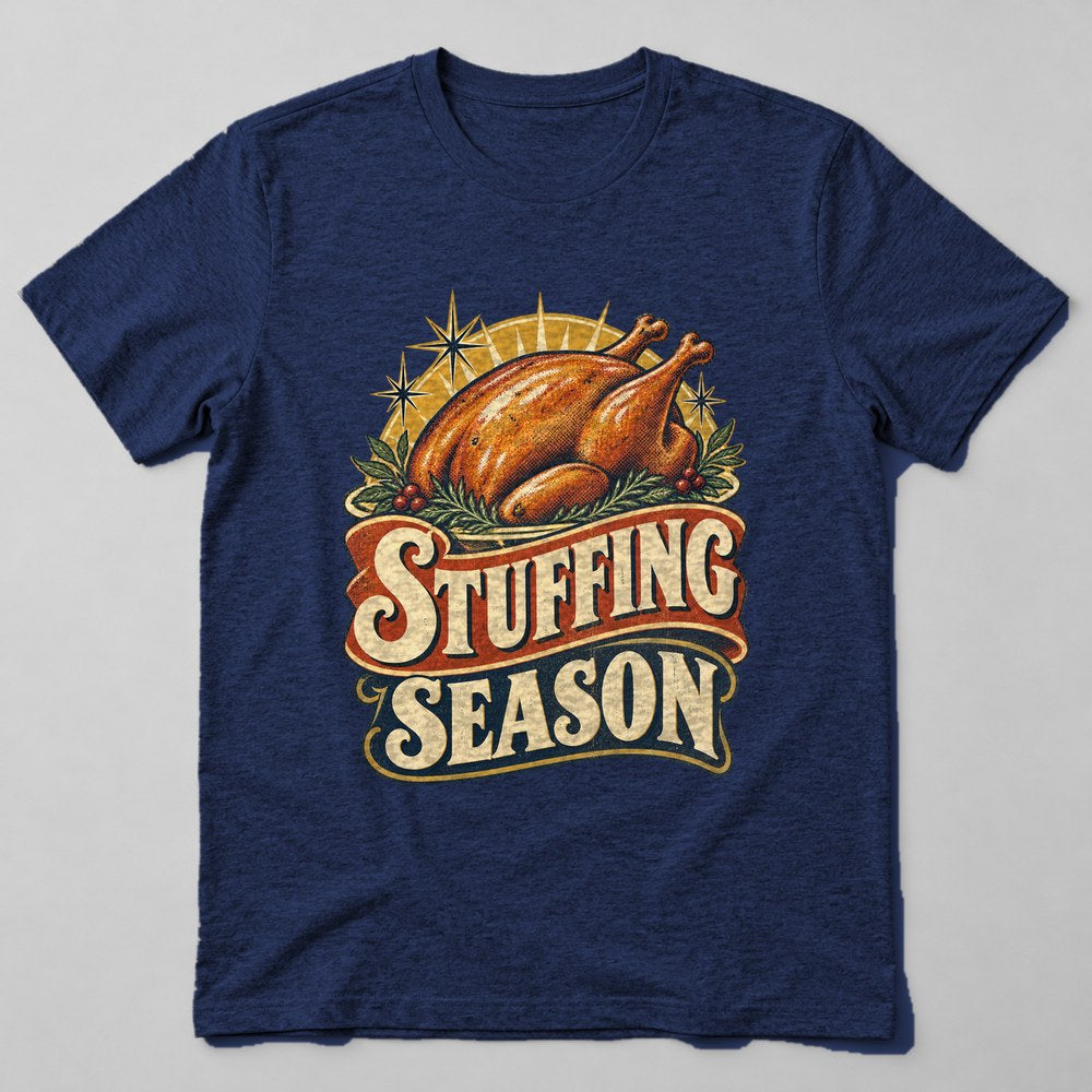 Stuffing Season T-Shirt in Navy