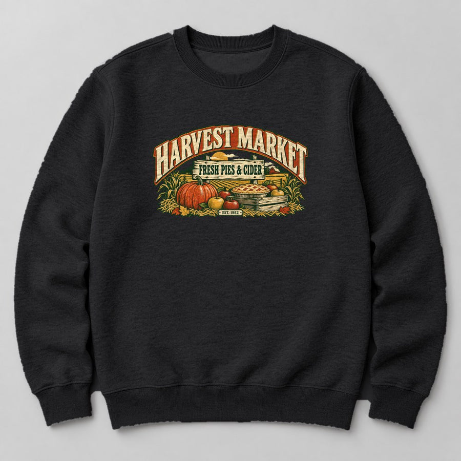 Harvest Market Fresh Pies & Cider Est. 1952 Sweatshirt in Black