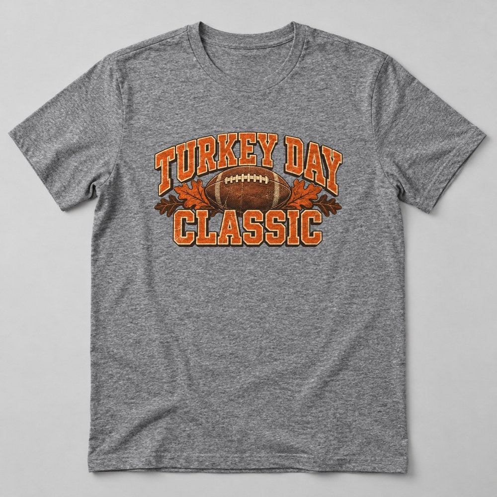 Turkey Day Classic T-Shirt in Heather Grey