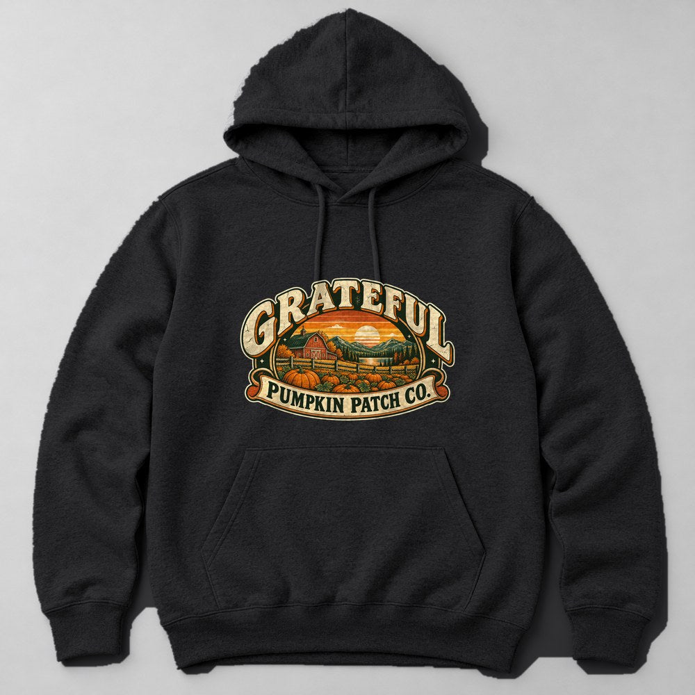 Grateful Pumpkin Patch Co. Hoodie in Black