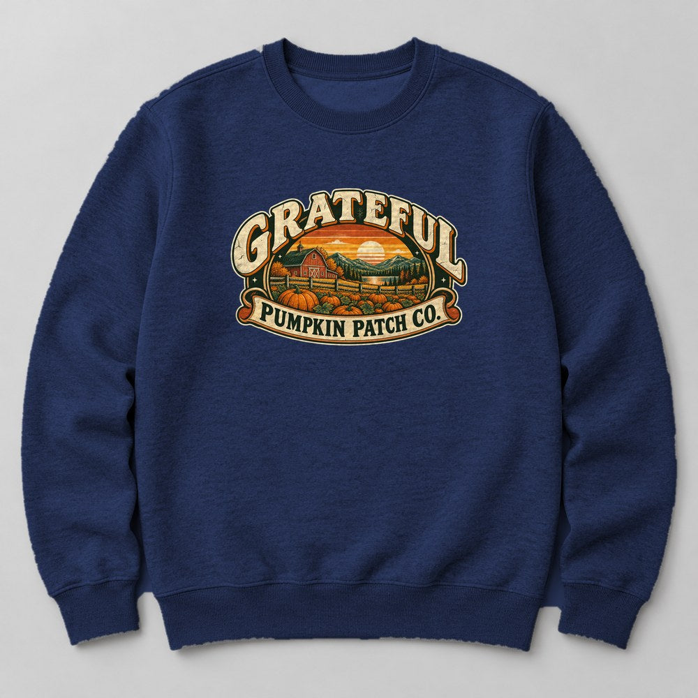 Grateful Pumpkin Patch Co. Sweatshirt in Navy