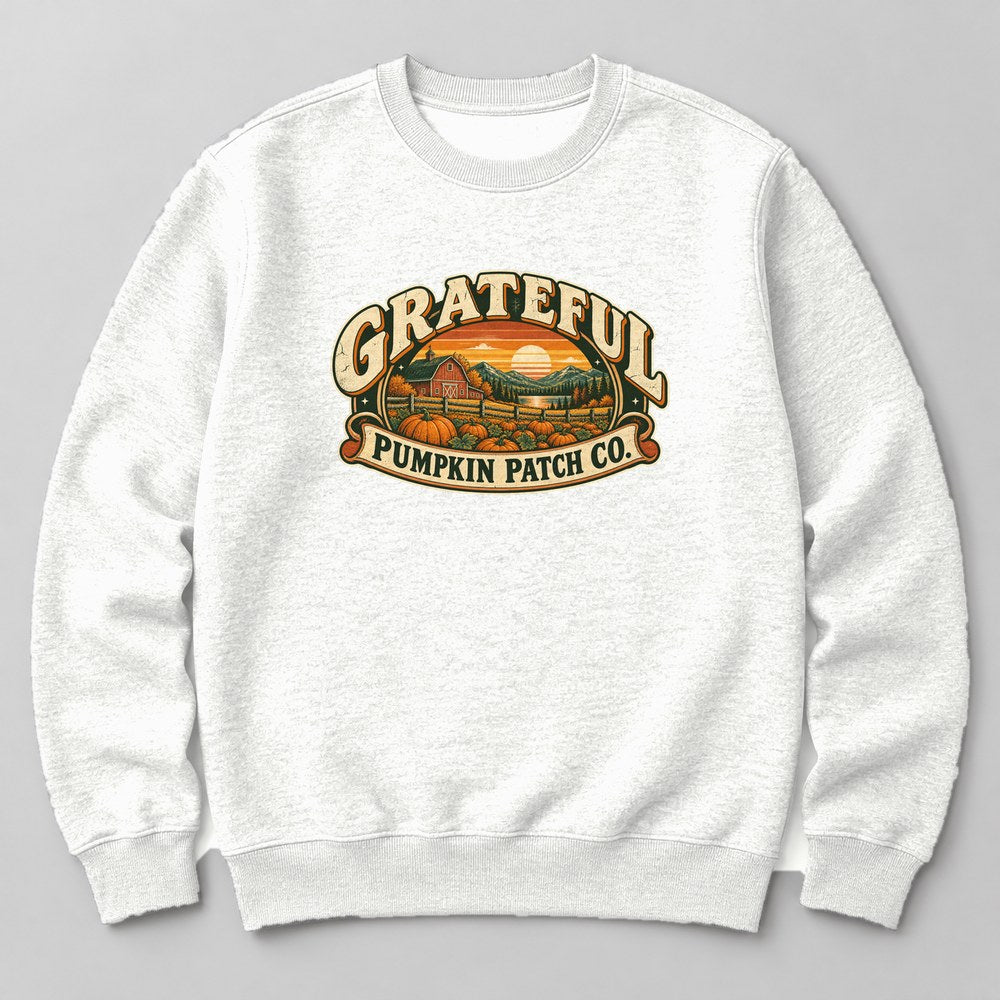Grateful Pumpkin Patch Co. Sweatshirt in White