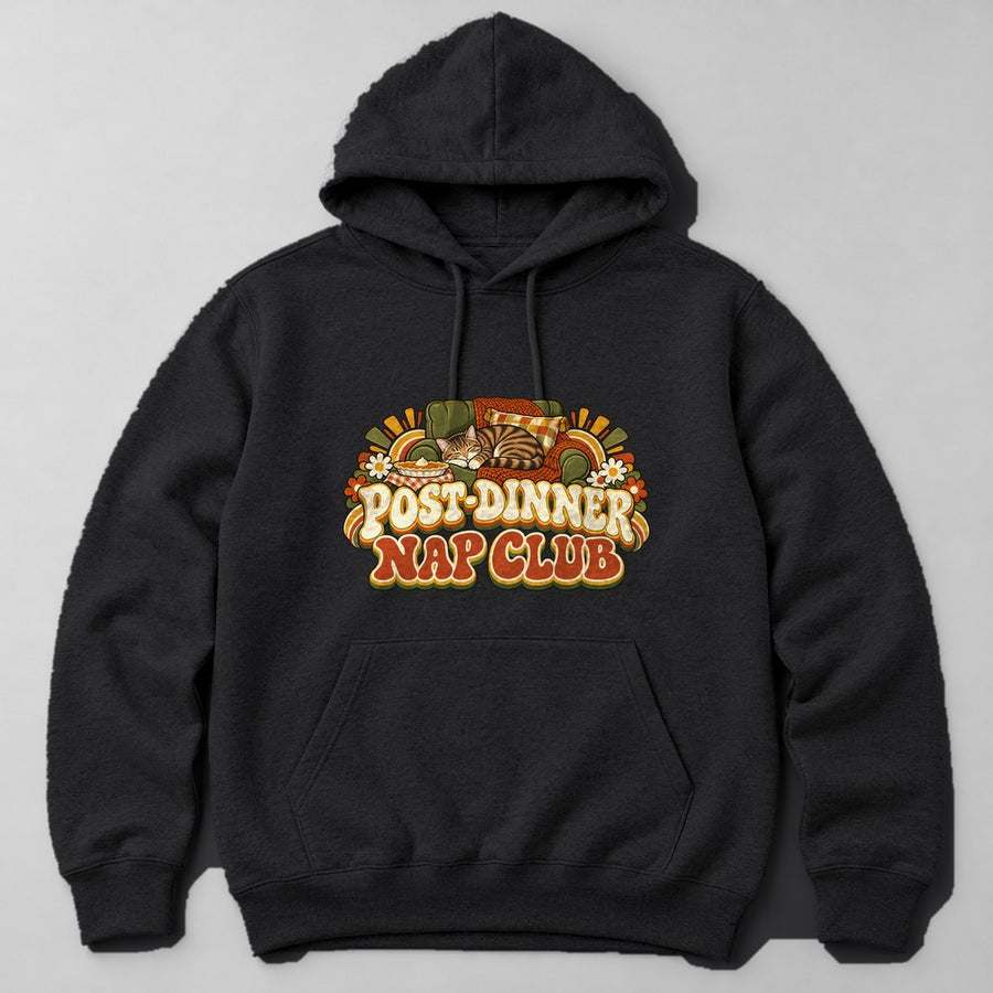 Post-dinner Nap Club Hoodie in Black