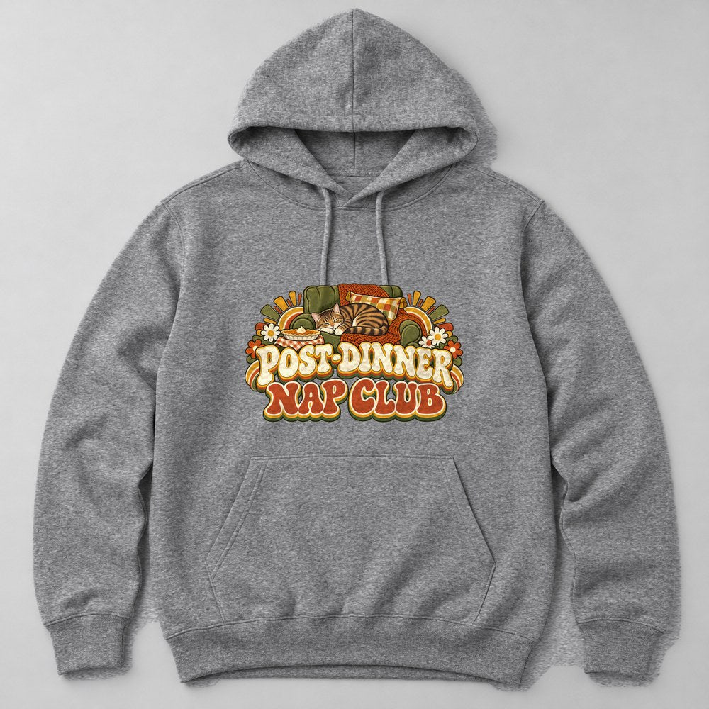 Post-dinner Nap Club Hoodie in Heather Grey