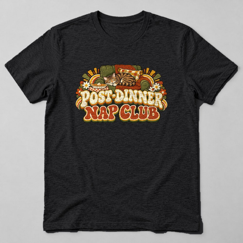 Post-dinner Nap Club T-Shirt in Black