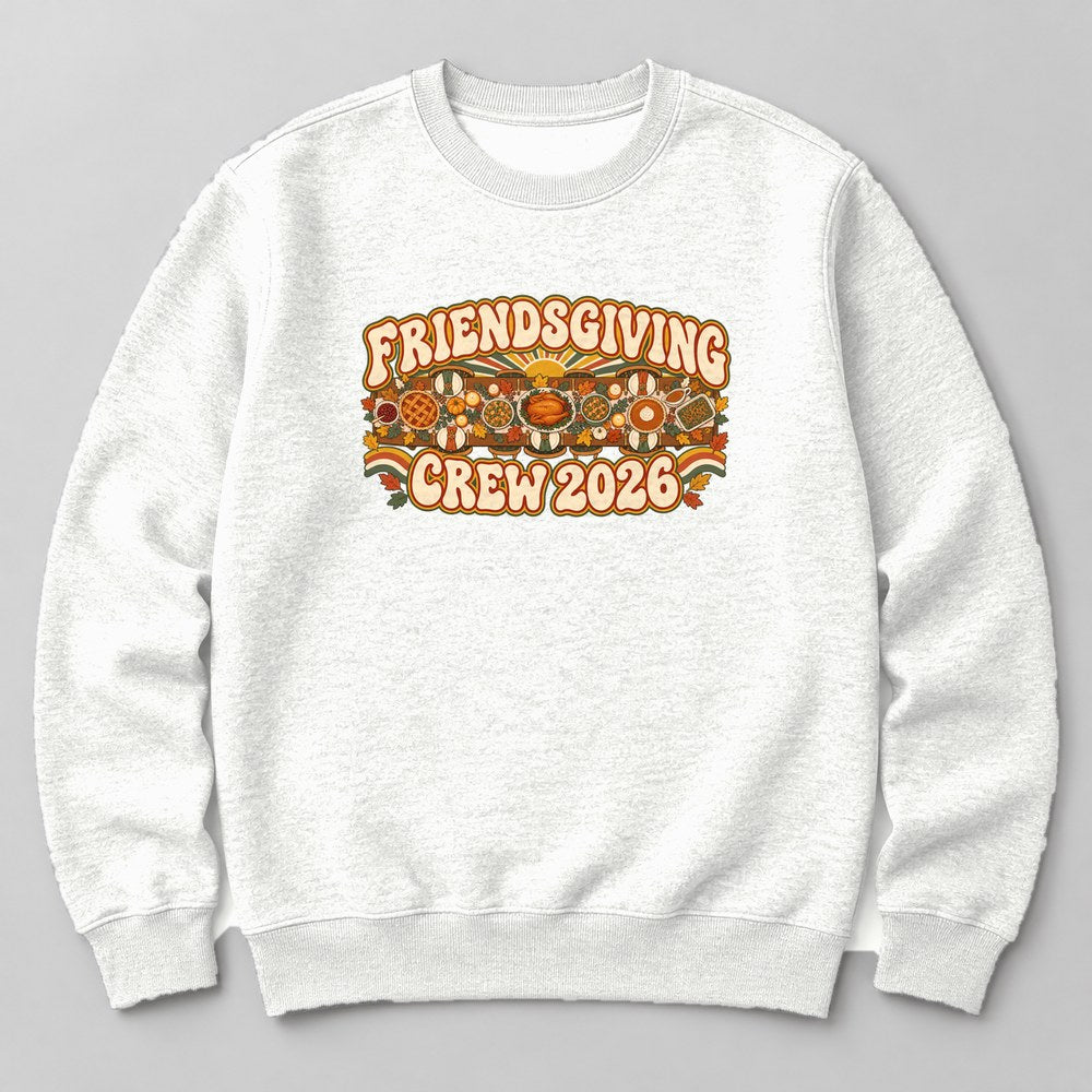 Friendsgiving Crew 2026 Sweatshirt in White