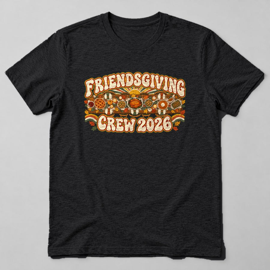 Friendsgiving Crew 2026 T-Shirt in Black