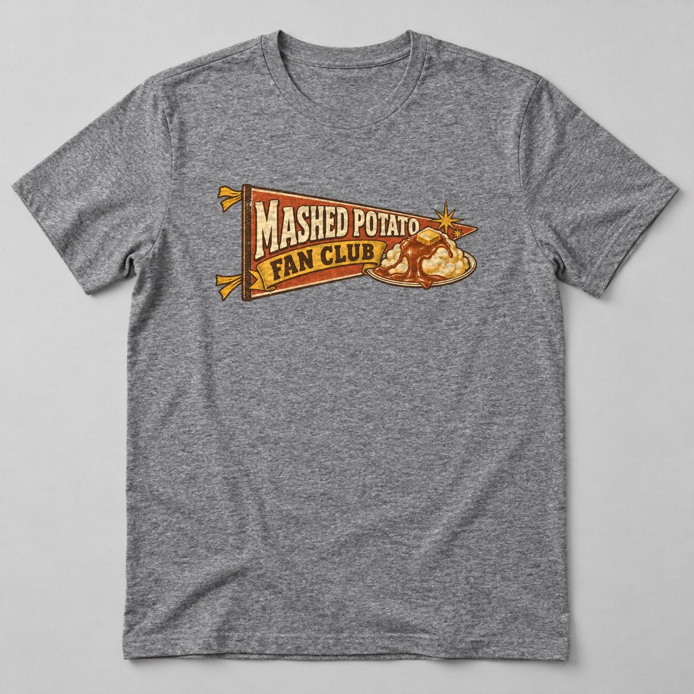 Mashed Potato Fan Club T-Shirt in Heather Grey