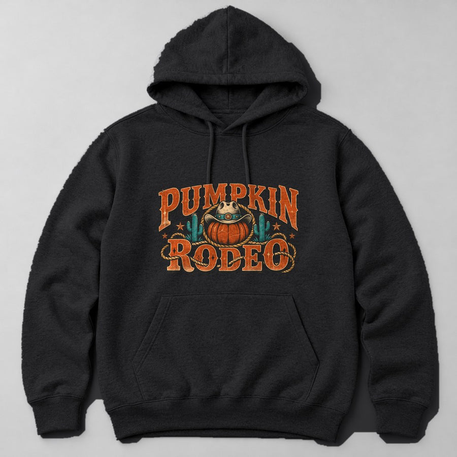 Pumpkin Rodeo Hoodie in Black