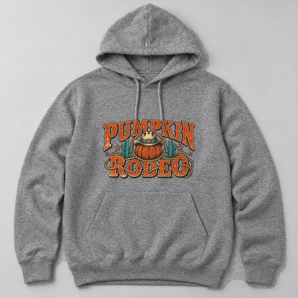 Pumpkin Rodeo Hoodie in Heather Grey
