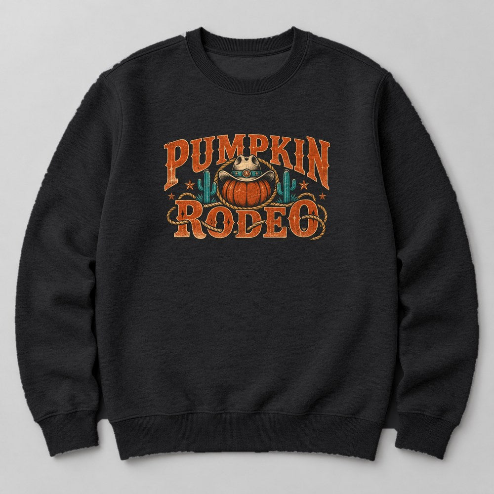Pumpkin Rodeo Sweatshirt in Black