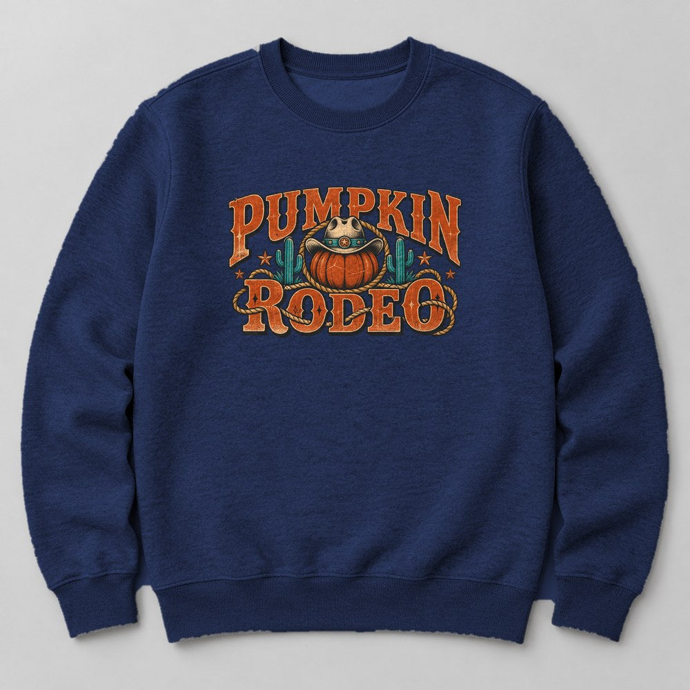 Pumpkin Rodeo Sweatshirt in Navy