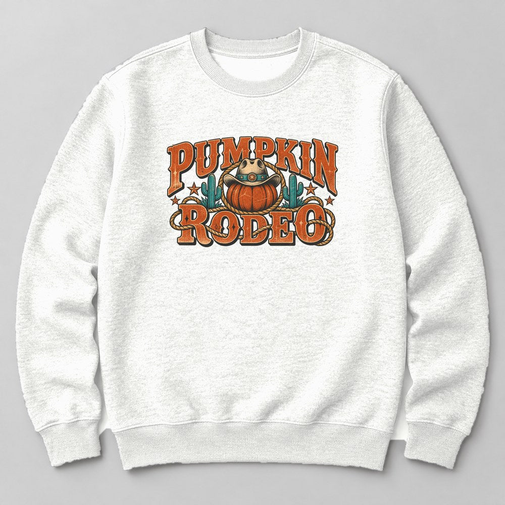 Pumpkin Rodeo Sweatshirt in White