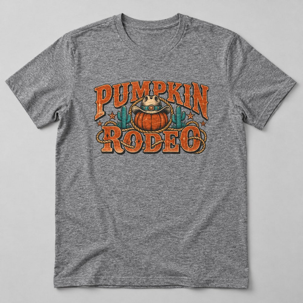 Pumpkin Rodeo T-Shirt in Heather Grey
