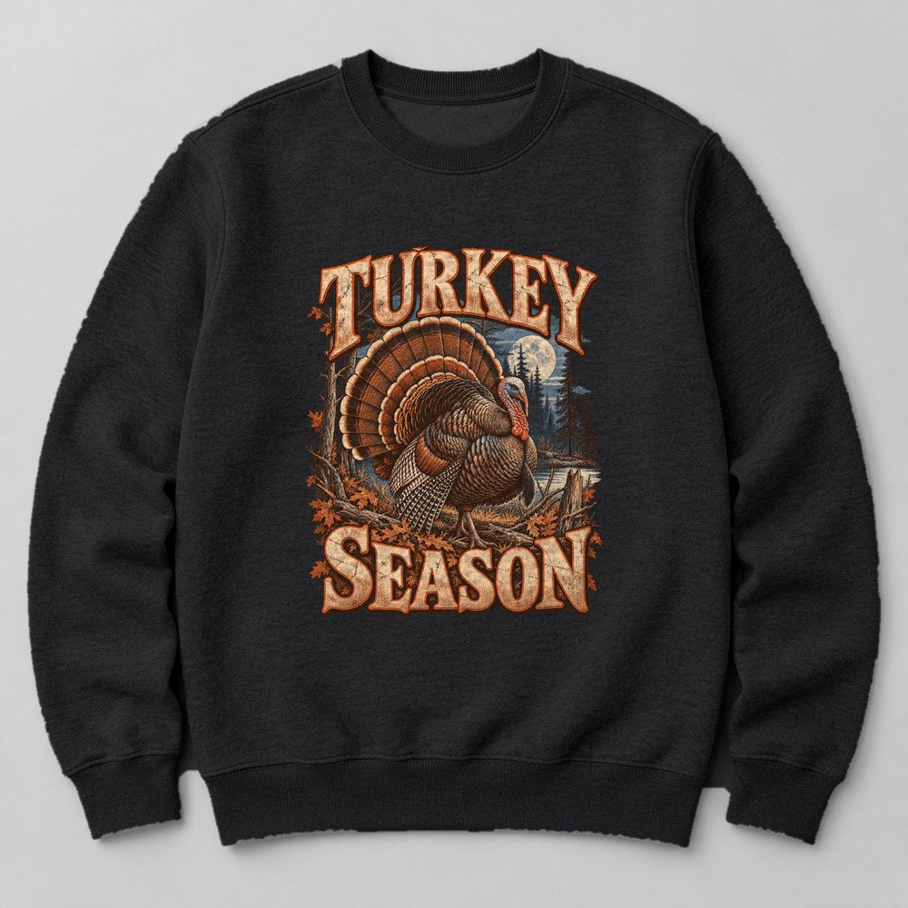 Turkey Season Sweatshirt in Black