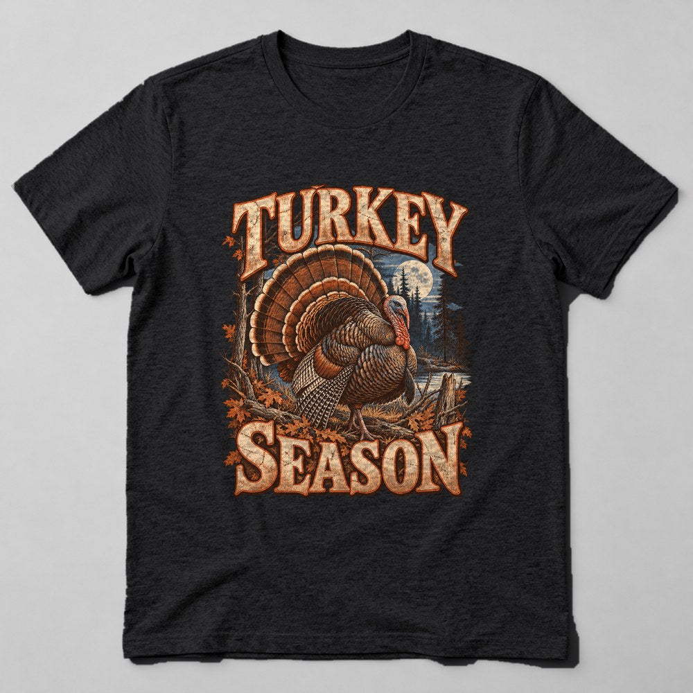 Turkey Season T-Shirt in Black