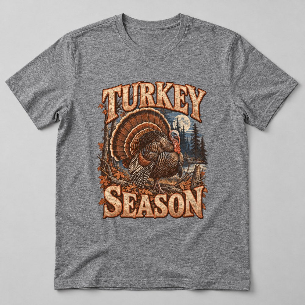 Turkey Season T-Shirt in Heather Grey