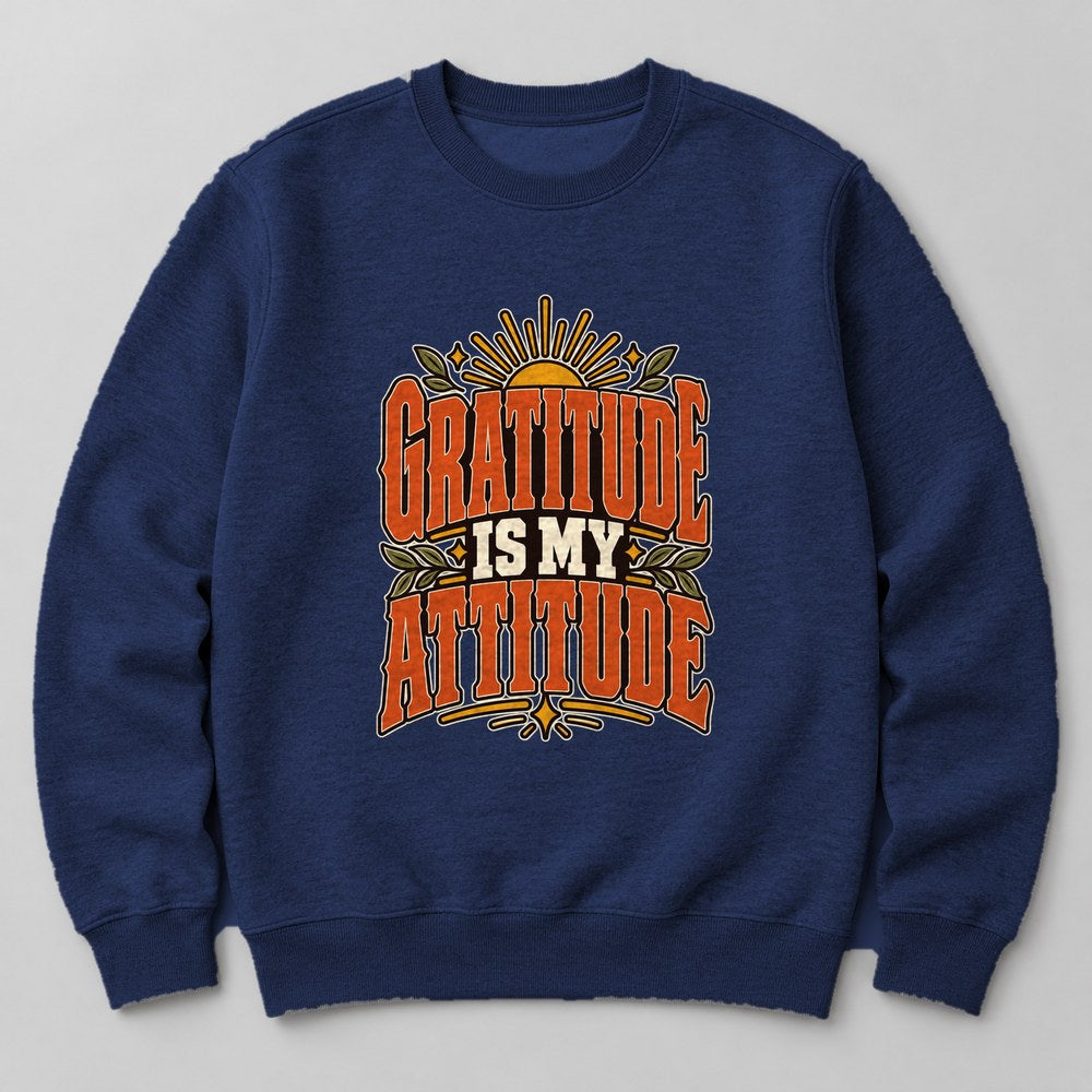 Gratitude is my Attitude Sweatshirt in Navy