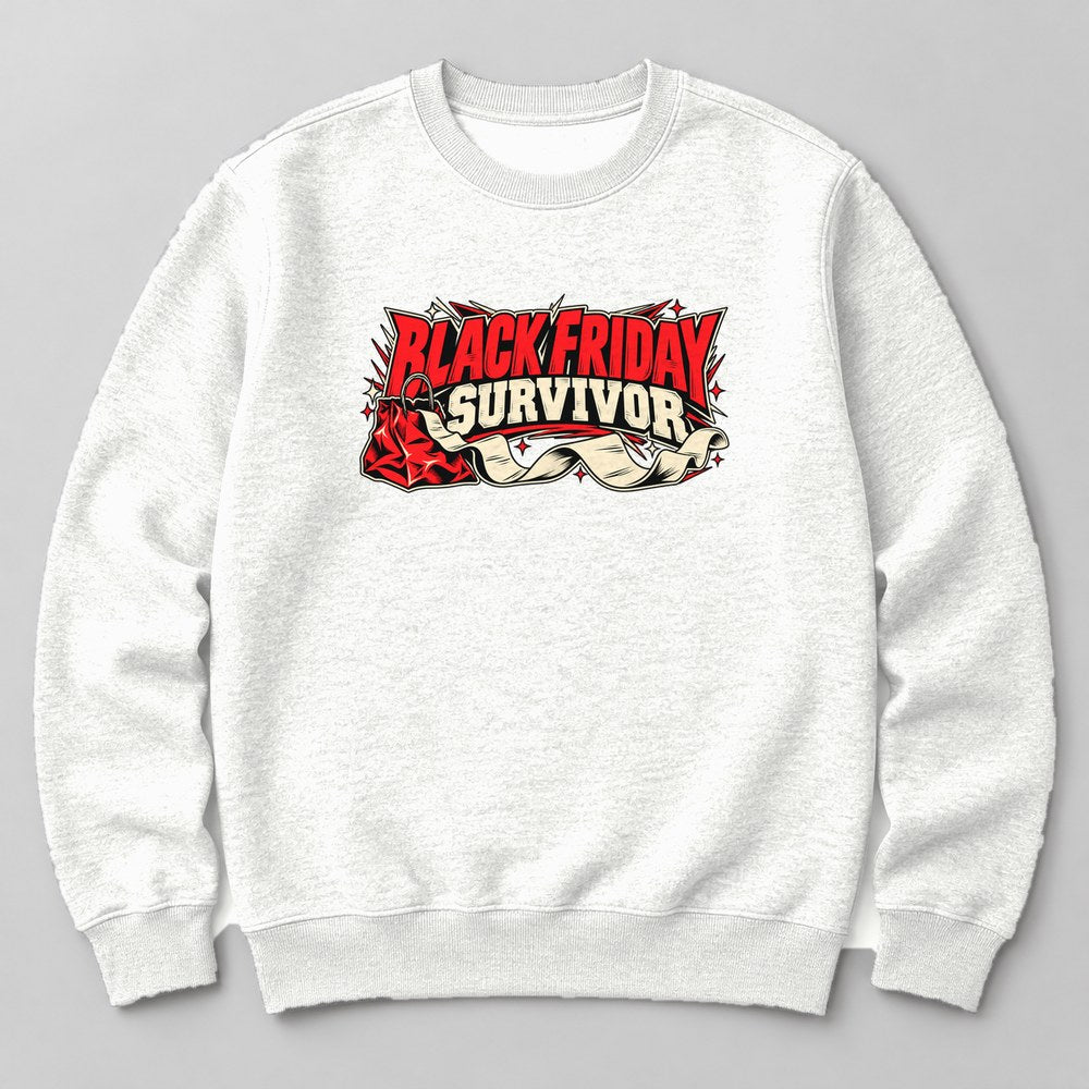 Black Friday Survivor Sweatshirt in White