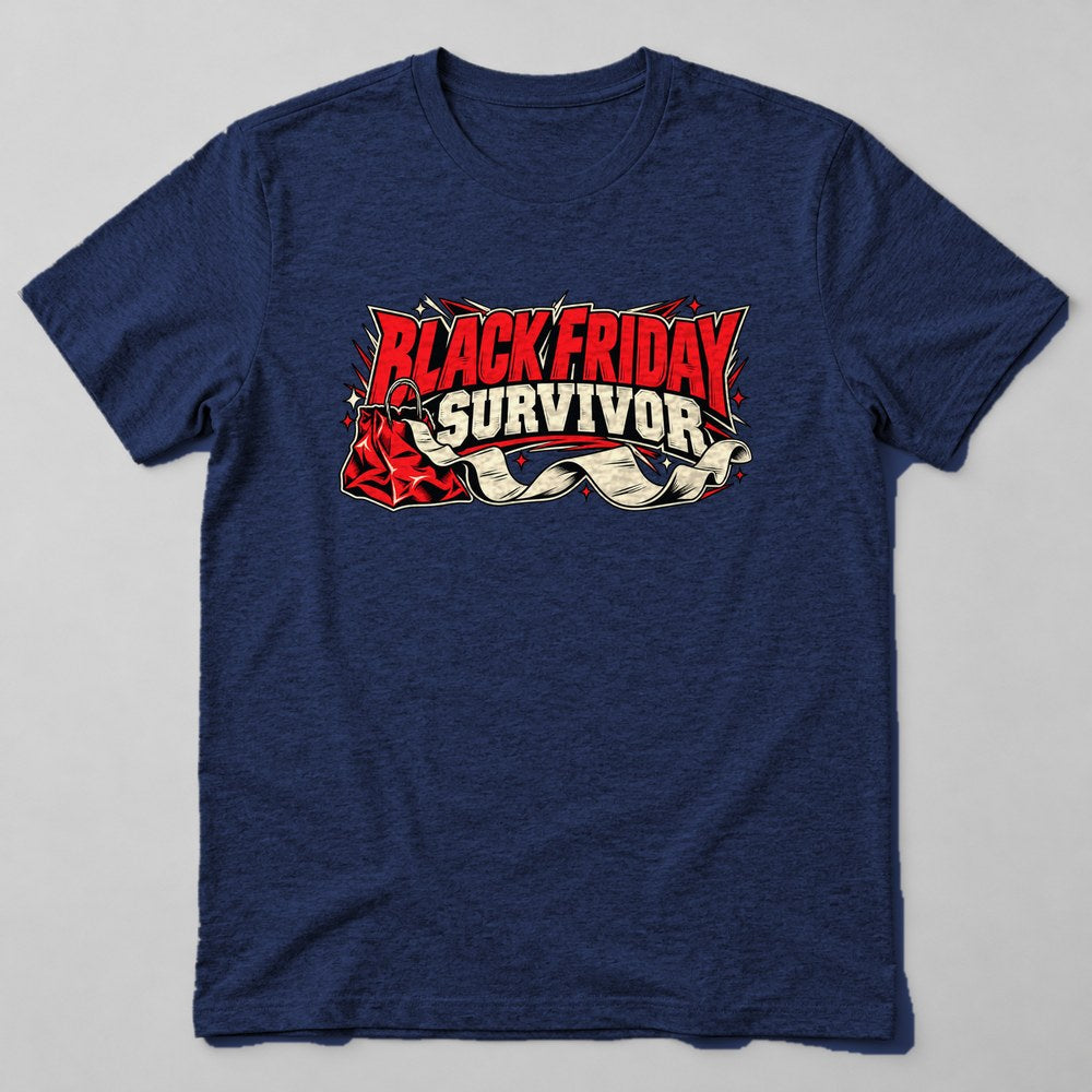 Black Friday Survivor T-Shirt in Navy