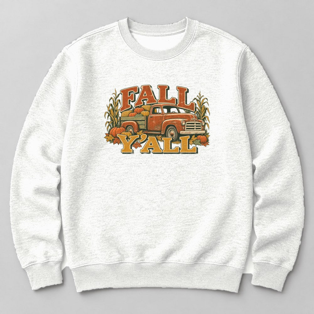 Fall Y'all Sweatshirt in White