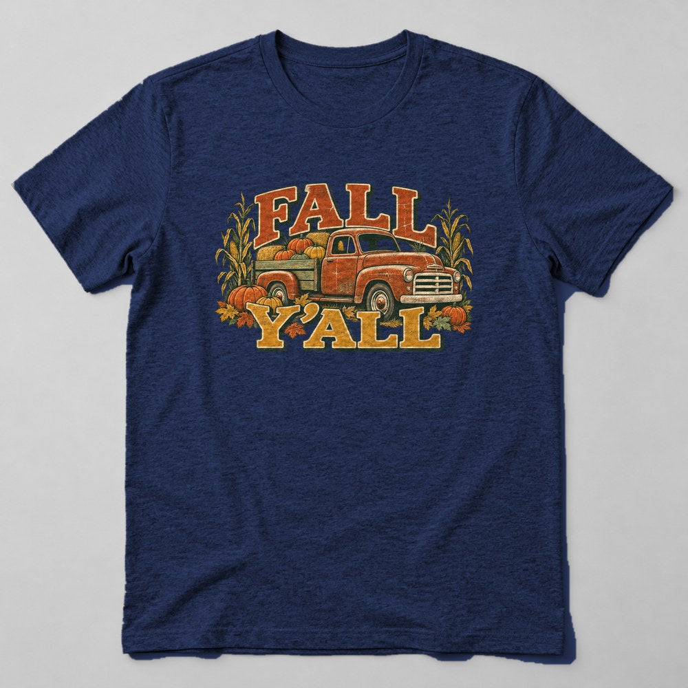 Fall Y'all T-Shirt in Navy