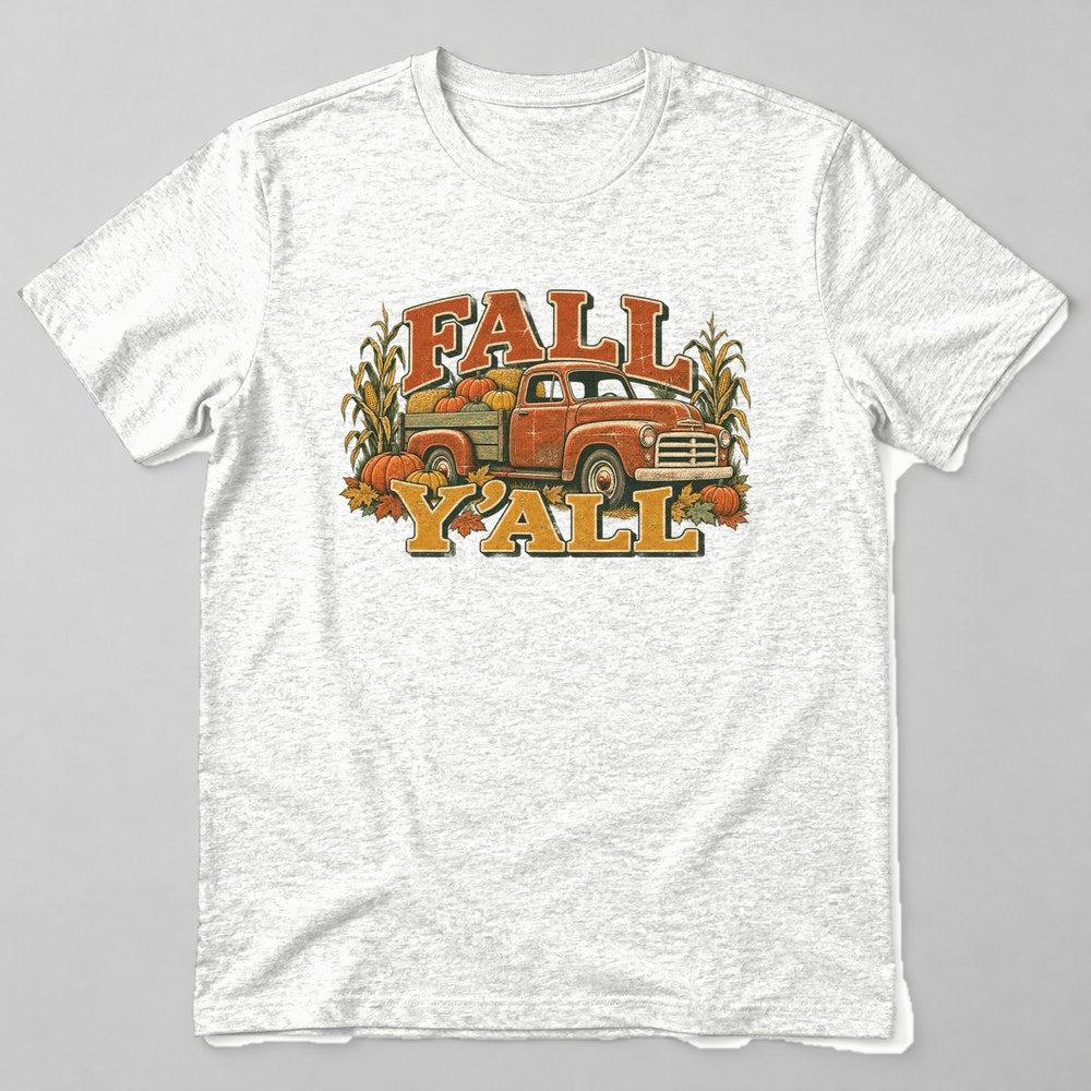Fall Y'all T-Shirt in White