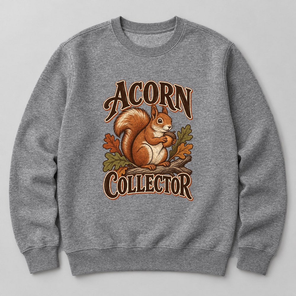 Acorn Collector Sweatshirt in Heather Grey