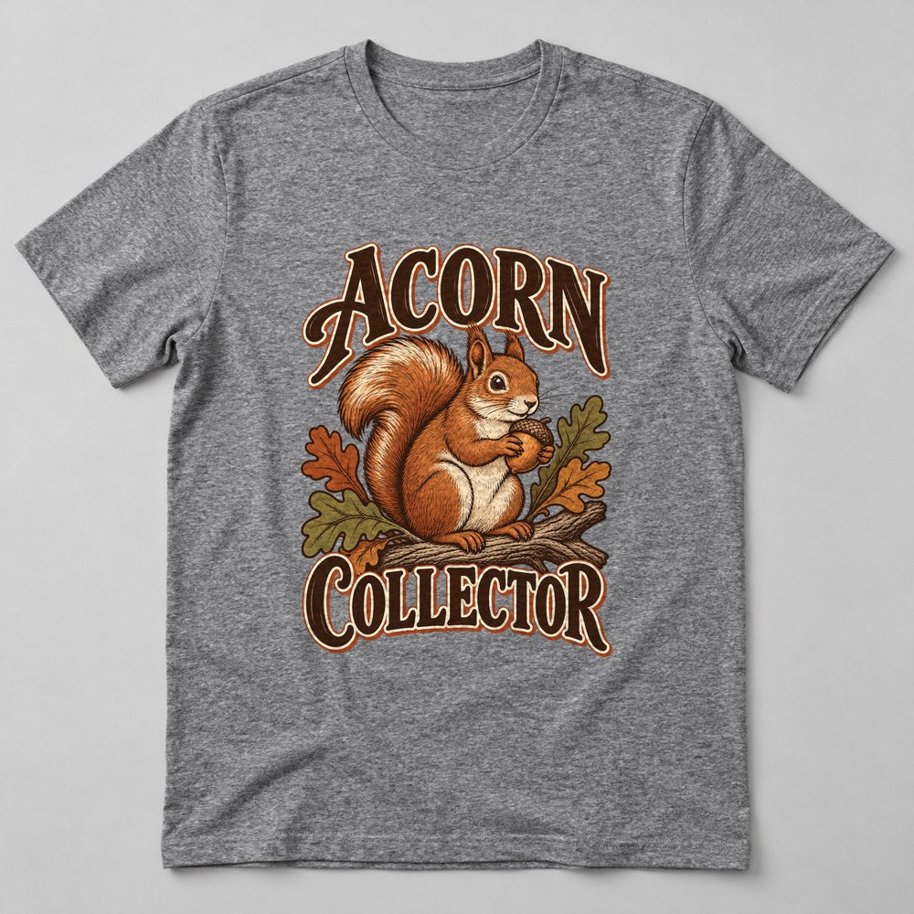 Acorn Collector T-Shirt in Heather Grey