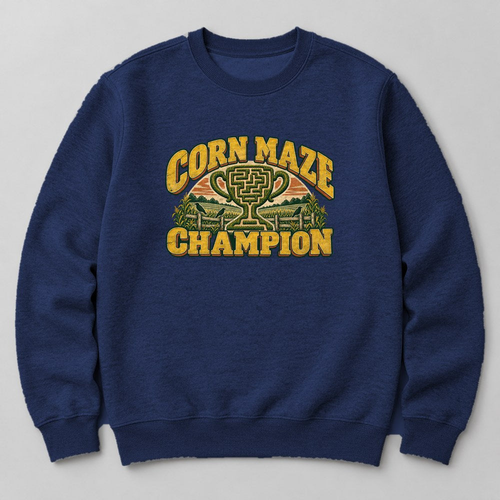 Corn Maze Champion Sweatshirt in Navy