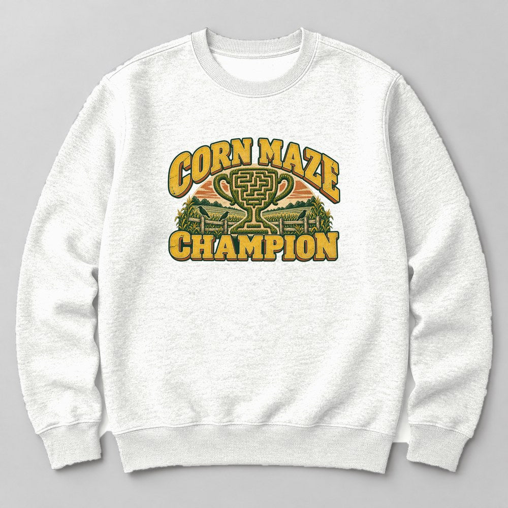 Corn Maze Champion Sweatshirt in White
