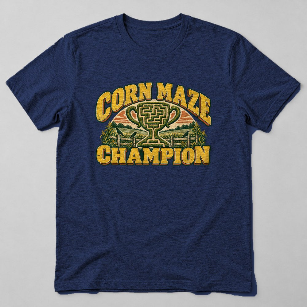 Corn Maze Champion T-Shirt in Navy