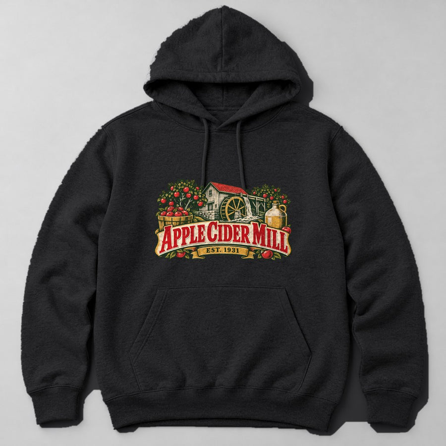 Apple Cider Mill Est. 1931 Hoodie in Black