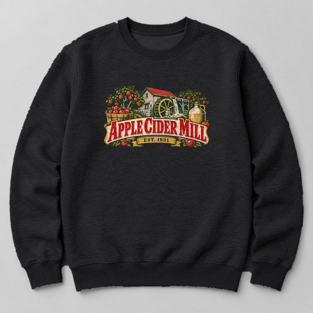 Apple Cider Mill Est. 1931 Sweatshirt in Black