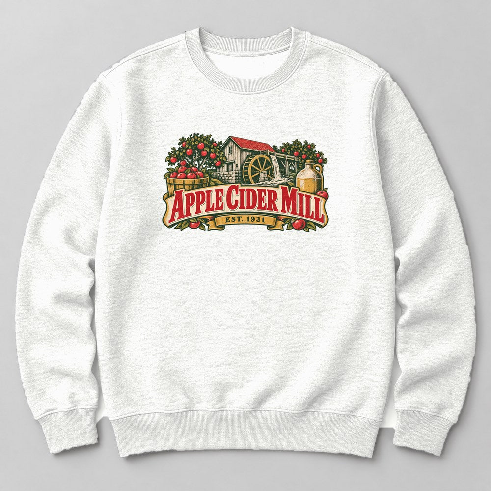 Apple Cider Mill Est. 1931 Sweatshirt in White