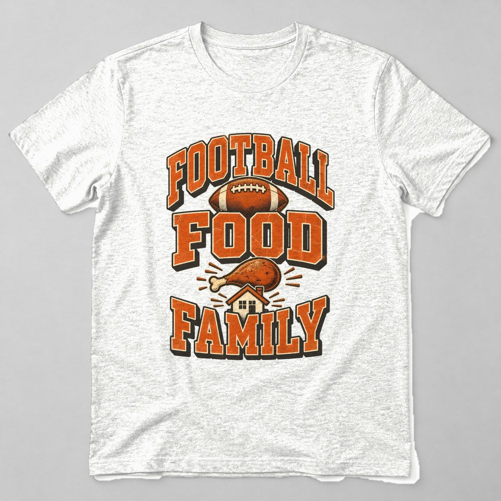 Football Food Family T-Shirt in White